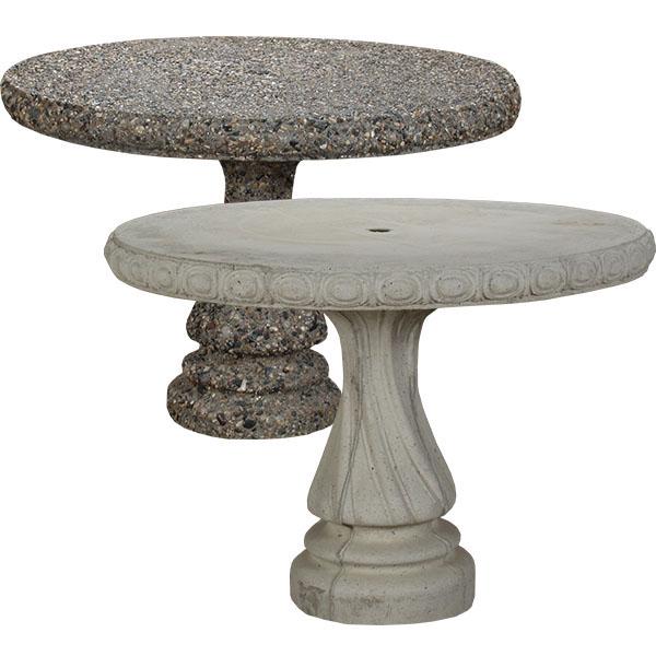 Concrete table with umbrella on sale hole
